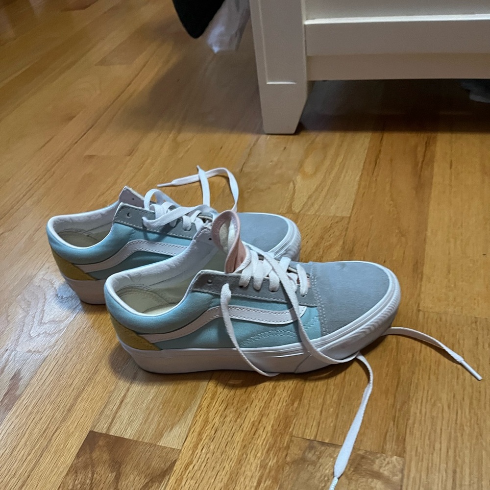 Colorful limited edition platform vans